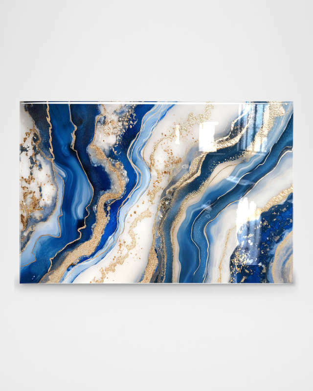 "Melting Blue Agate" Gallery-Wrapped Giclee